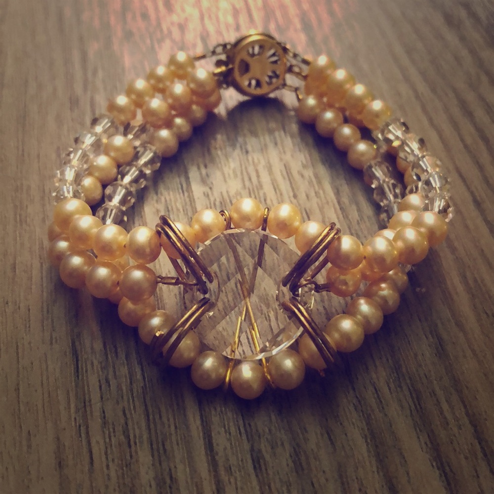 Beaded cuff- like bracelet